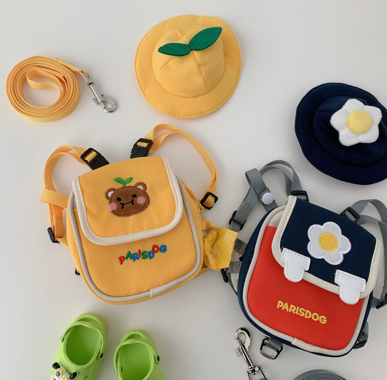 Korean Cute Backpack Harness with Leash and Hat