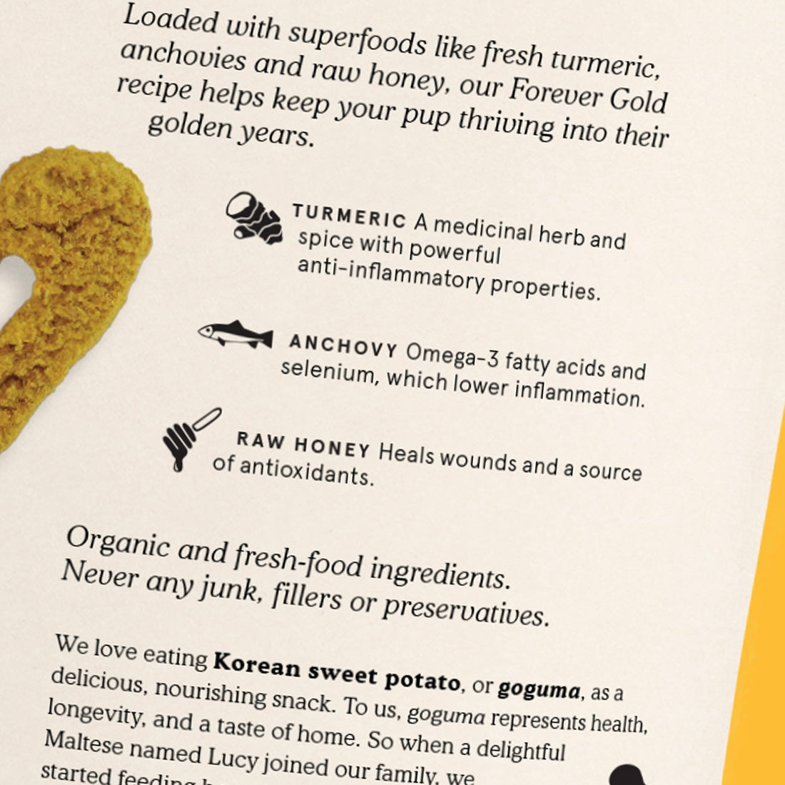 Gogoma Forever Gold: Turmeric + Anchovy Treat for Mobility 保护关节抗氧化饼干
