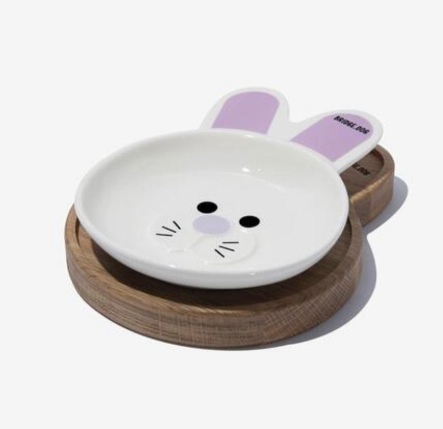 Bridge Dog BUNNY DISH (MILK WHITE) - Violet (GLOSSY)