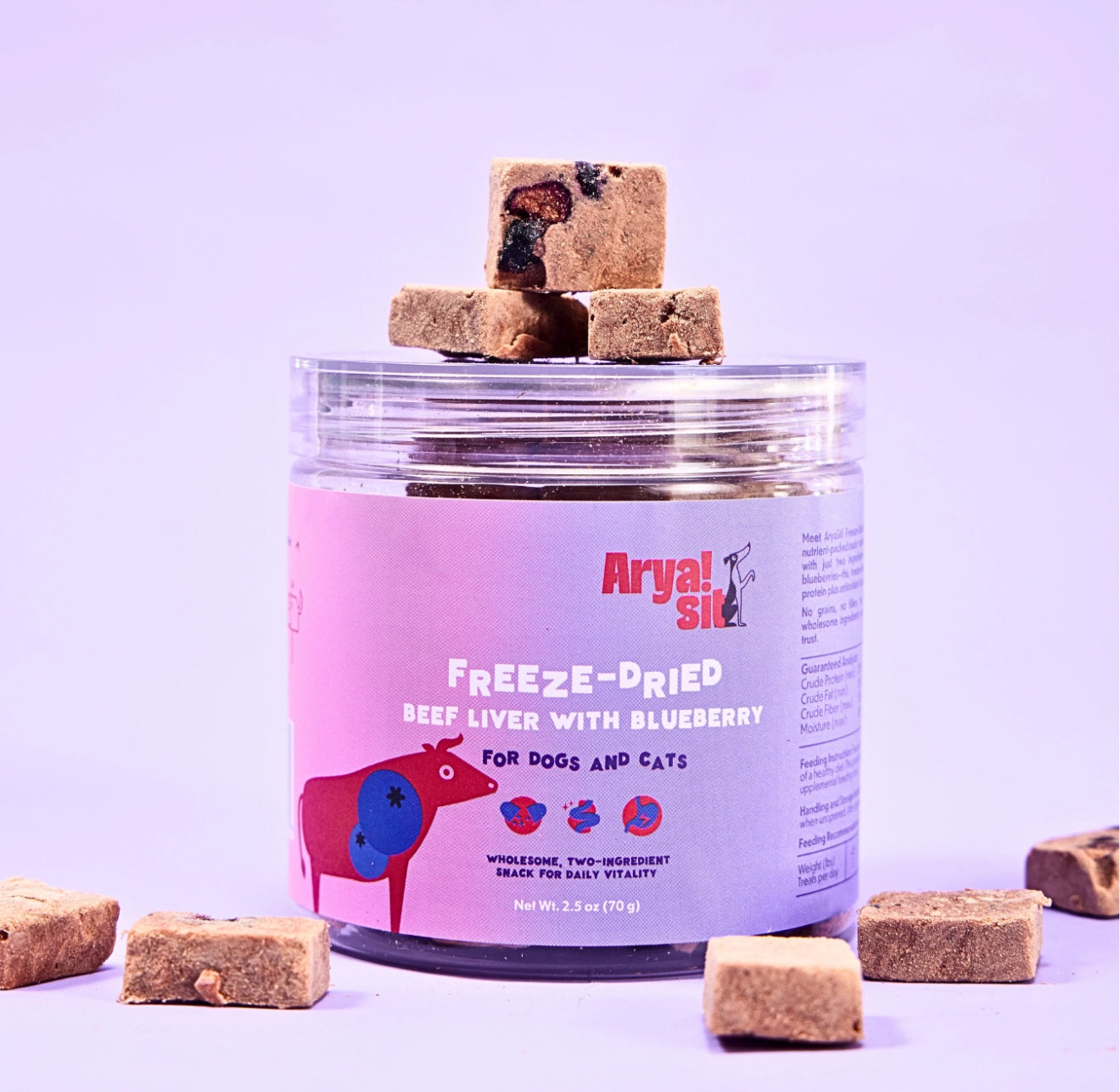 Freeze-Dried Beef Liver with Blueberry 2.5OZ