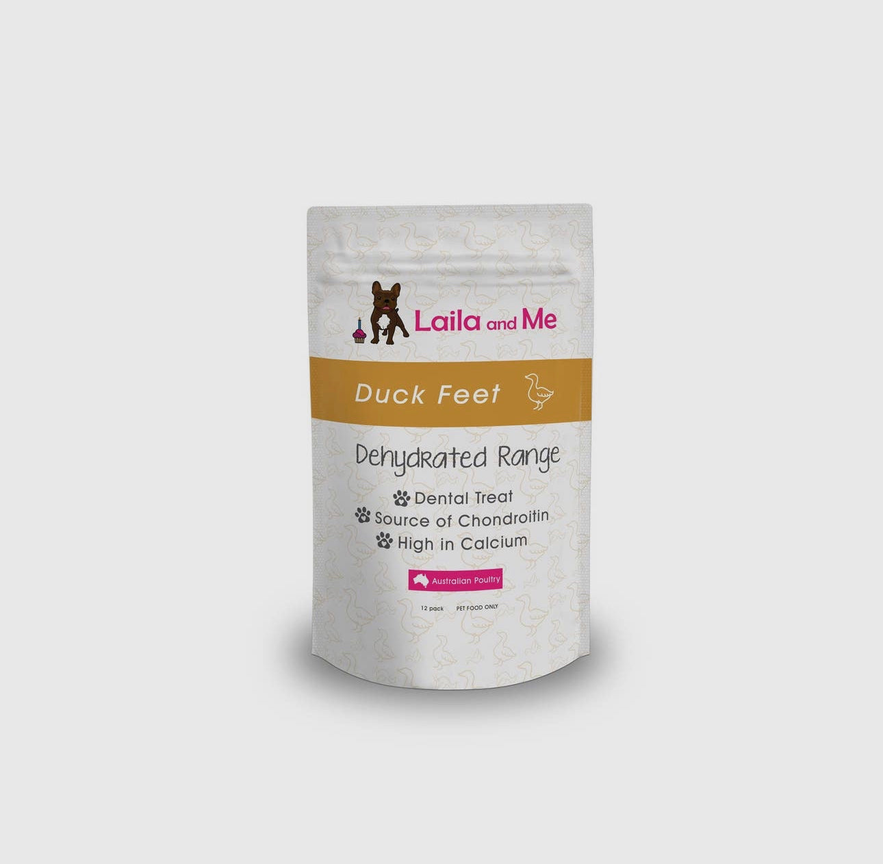 Australia Laila and Me Freeze Dried Duck Feet Large 12 pcs 澳洲鸭爪爪