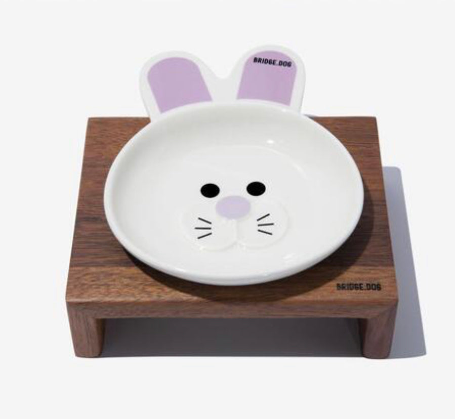 Bridge Dog BUNNY DISH (MILK WHITE) - Violet (GLOSSY)