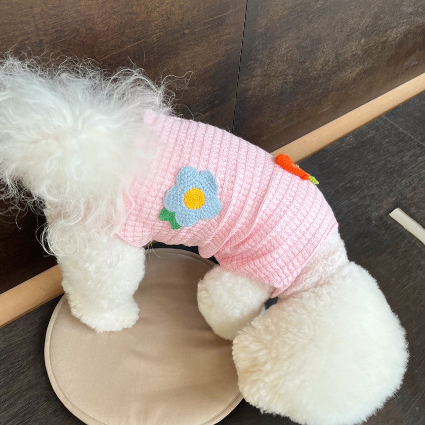 Pink Embroidered Sweater
