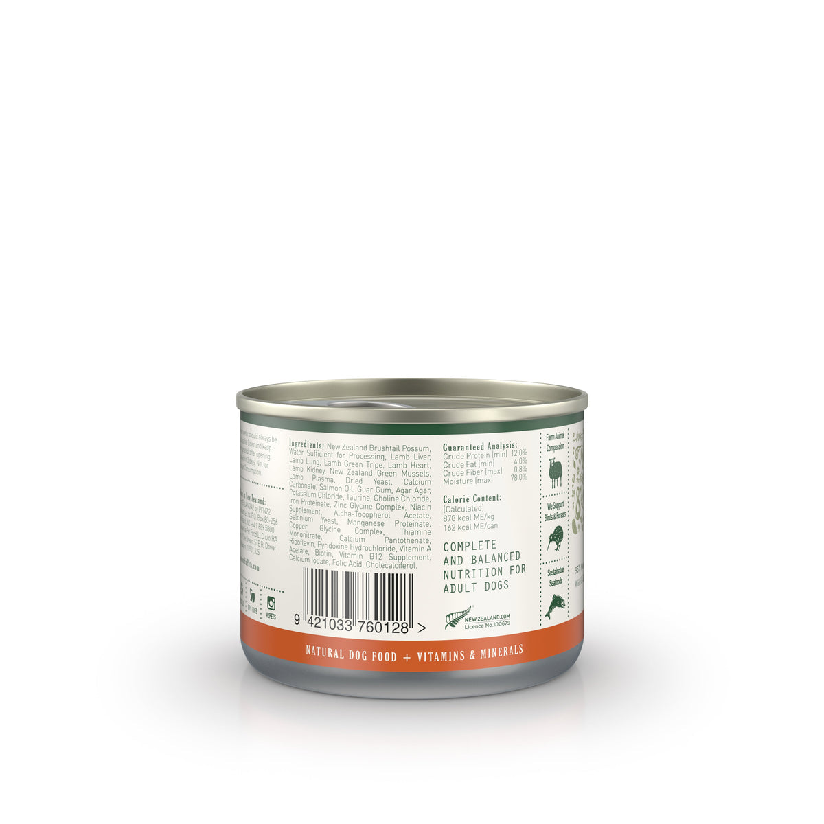 Zealandia Brushtail Pâté Wet Dog Food 3.2OZ 新西兰希兰蒂负鼠口味狗主食罐头 6OZ