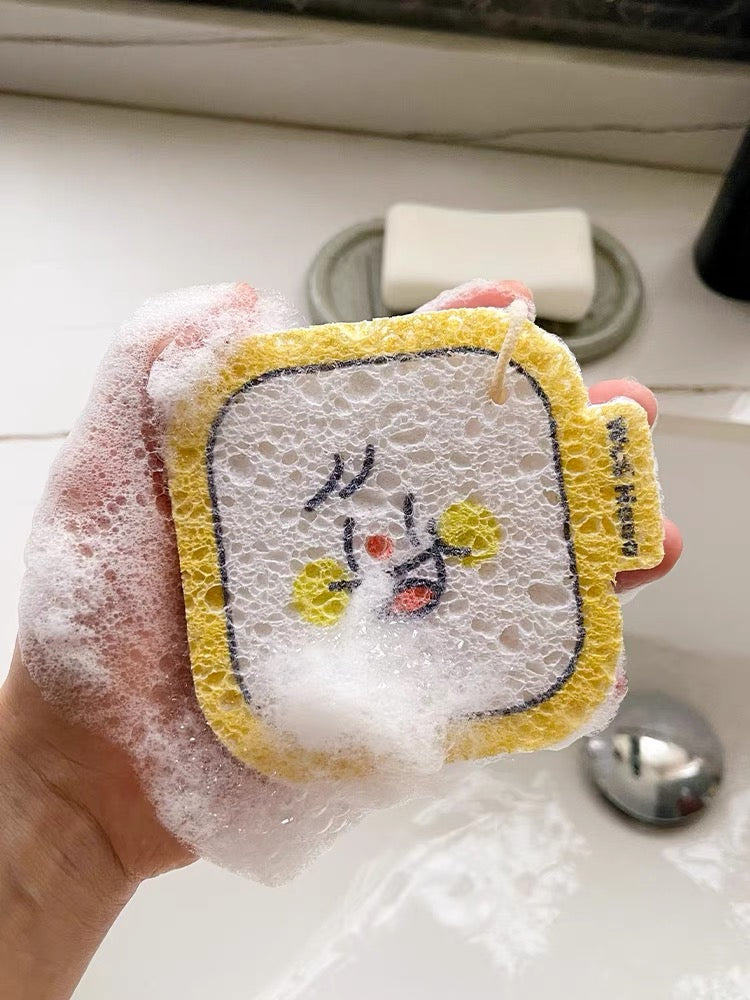 Wulihana Dish Cloth Yellow窝里横刷碗布 黄色