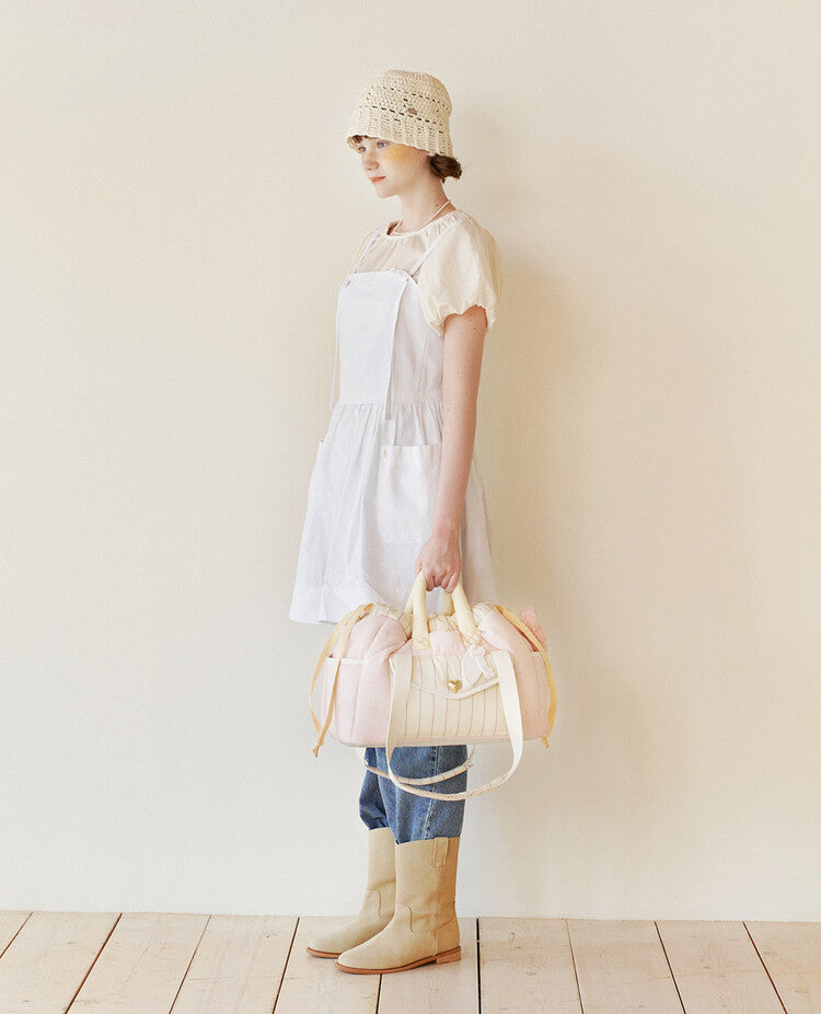 Seoru Letter Bag Set Almond Pink