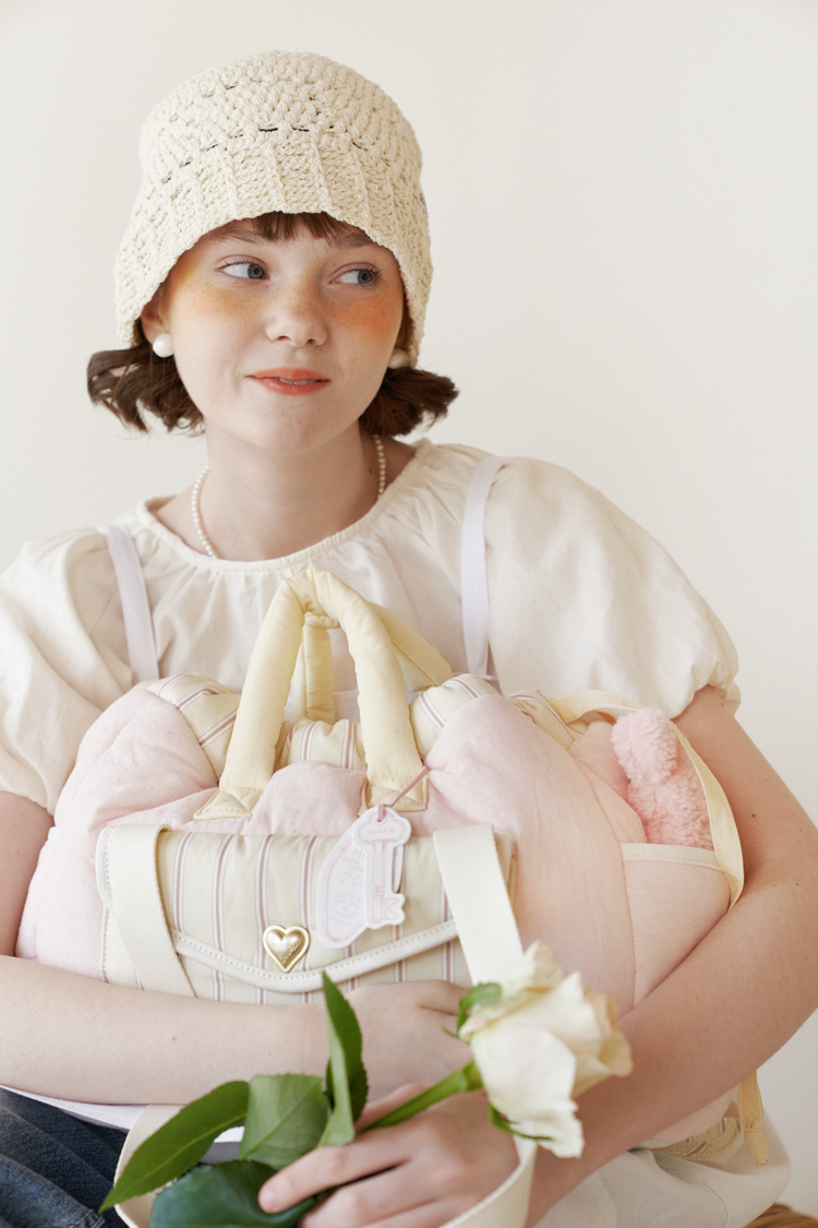 Seoru Letter Bag Set Almond Pink