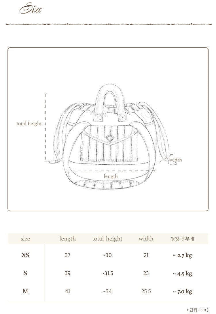 Seoru Letter Bag Set Almond Pink