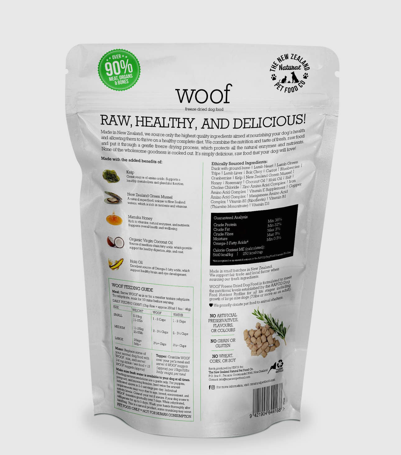 Woof Duck Recipe Grain-Free Freeze-Dried Dog Food