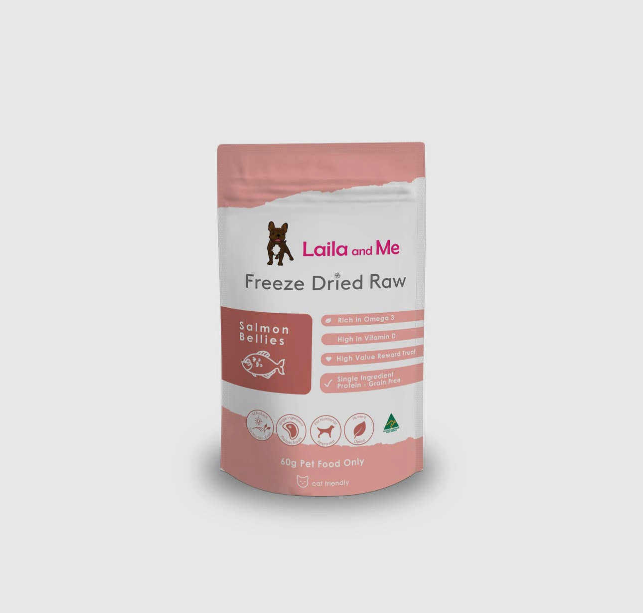 Australia Laila and Me Freeze Dried Raw Salmon Bellies 60g 澳洲三文鱼腹