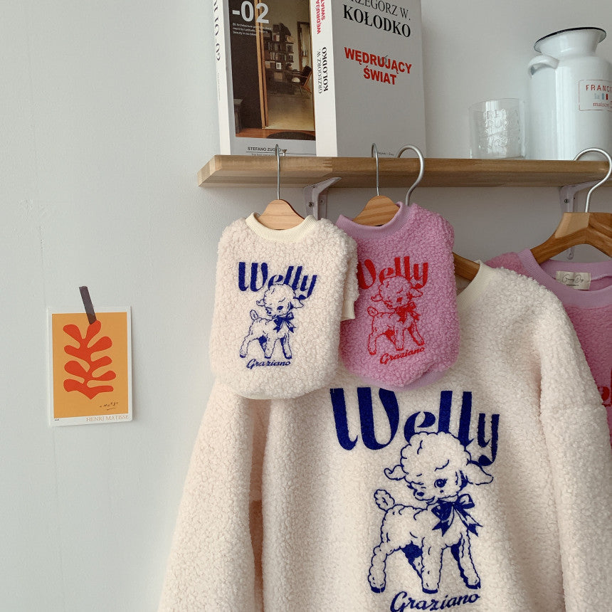Welly Couple T shirt Set for Human and Dog Pink Color M size