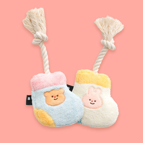Biteme Socks Rope Toy - Rabbit / Bear