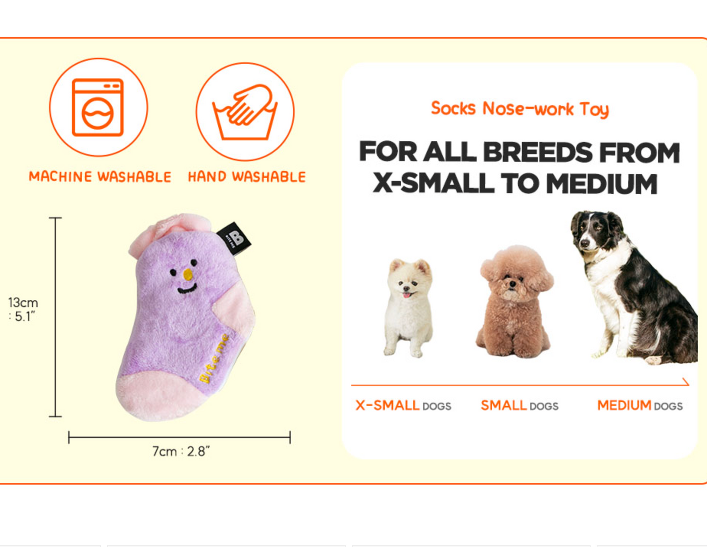 Bite Me Socks nose-work toy (A set of 3 socks)