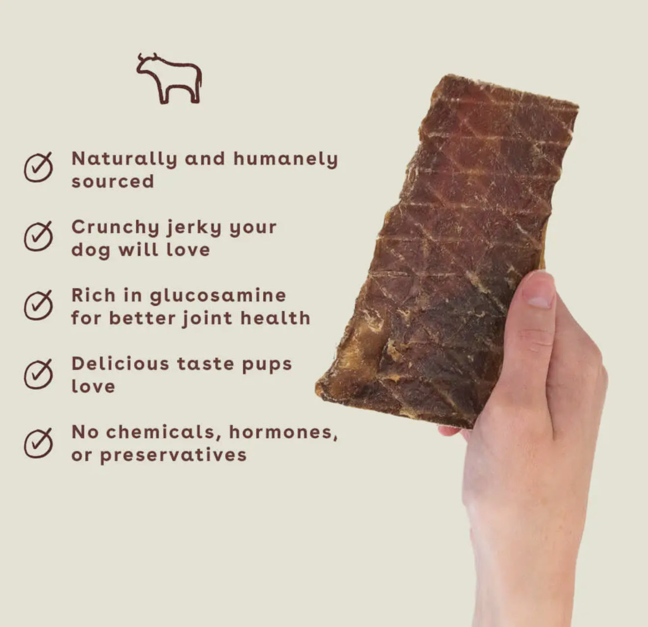 Pupford Crunchy Beef Jerky Treats 4OZ