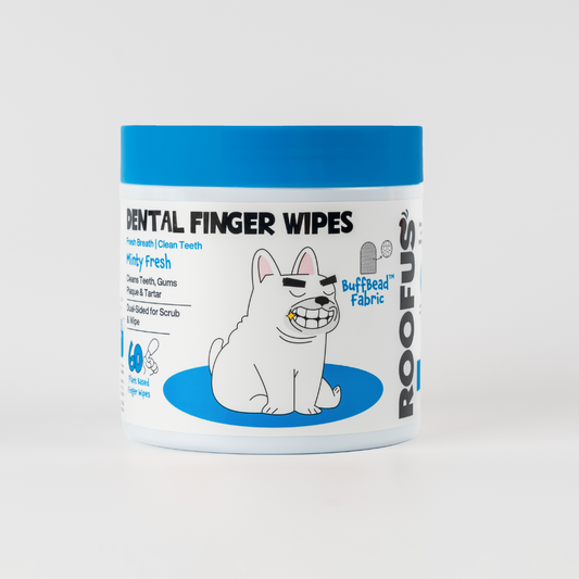 Roofus DENTAL FINGER WIPES - MINTY FRESH - 60 DUAL SIDED WIPES 指套牙刷 薄荷味 60片 清新口气