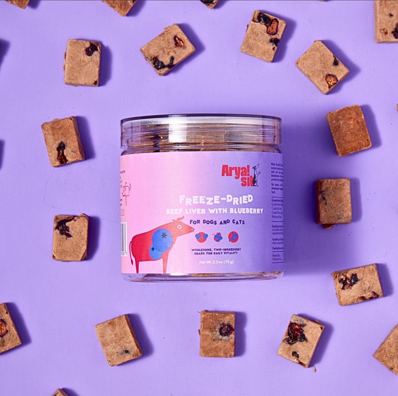 Freeze-Dried Beef Liver with Blueberry 2.5OZ