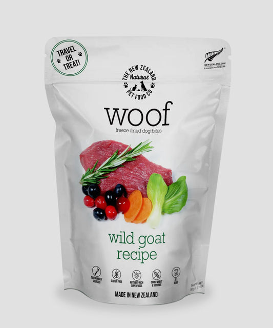 Woof Goat Recipe Grain-Free Freeze-Dried Dog Treats, 1.76-oz bag