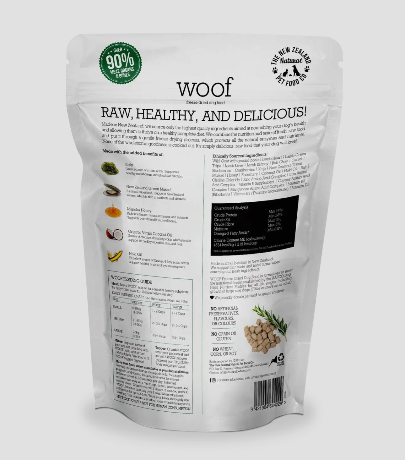 Woof Goat Recipe Grain-Free Freeze-Dried Dog Treats, 1.76-oz bag