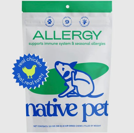Native Pet Allergy Support for Dogs, Count of 60 缓解过敏鸡肉粒