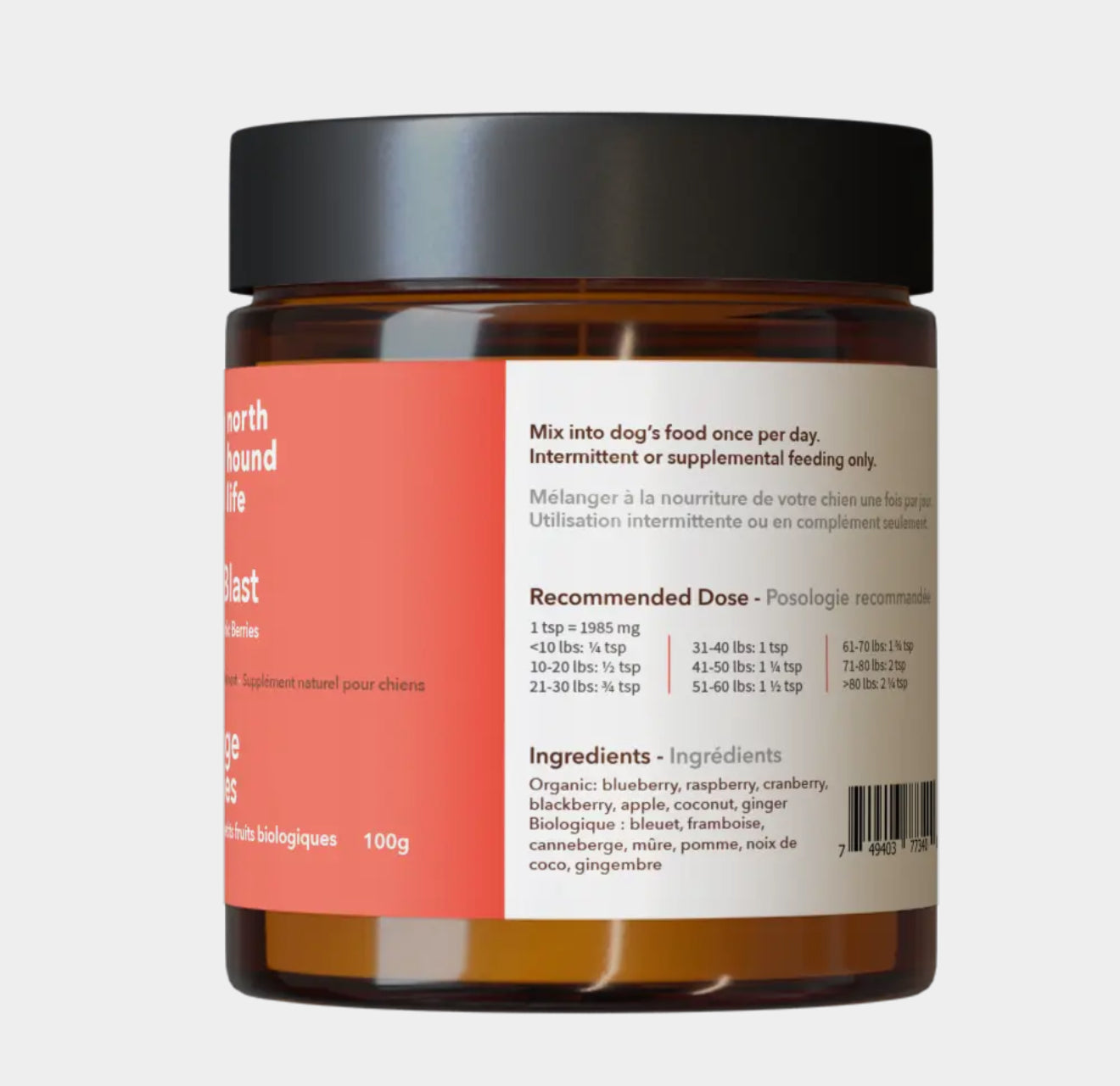 North Hound Life Berry Blast|Blend of Organic Berries 100g