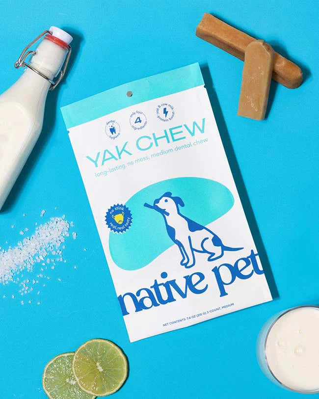 Native Pet YAK CHEWS 5Packs牦牛奶磨牙棒