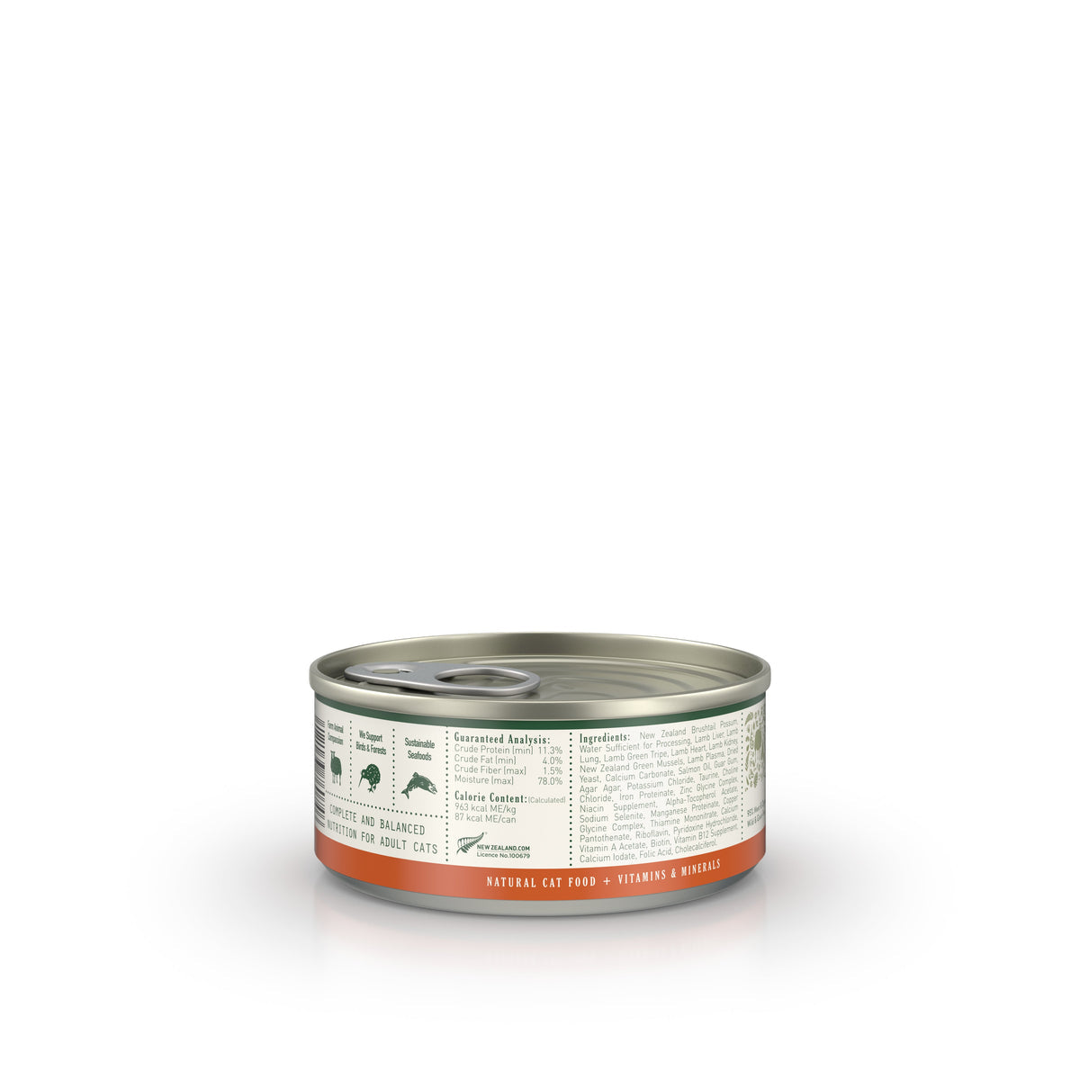 Zealandia Brushtail Pâté Wet Cat Food 3.2OZ 新西兰希兰蒂负鼠口味猫咪主食罐头185G