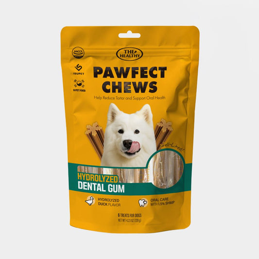 The Healthy Pawfect Chews Hydrolyzed Dental Gum in duck flavor 6 pcs