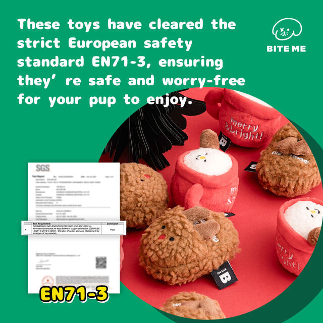 BITE ME Christmas Friends Toy Set - Hot Chocolate & Slipper