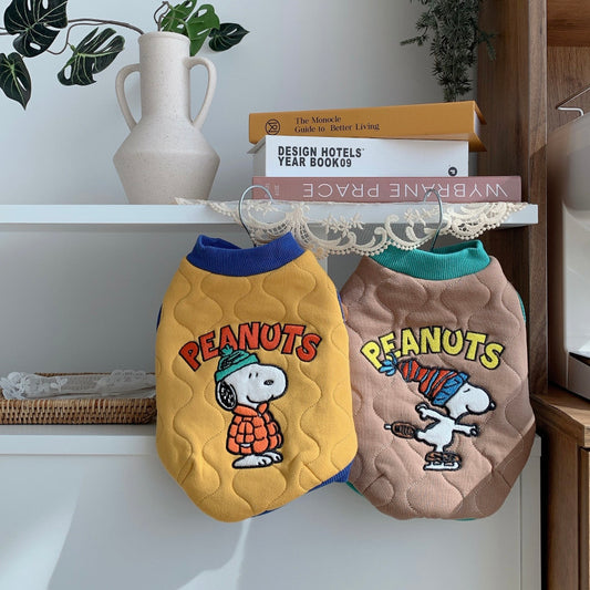 Snoopy Warm Reversible Cotton Vest 2 Colors