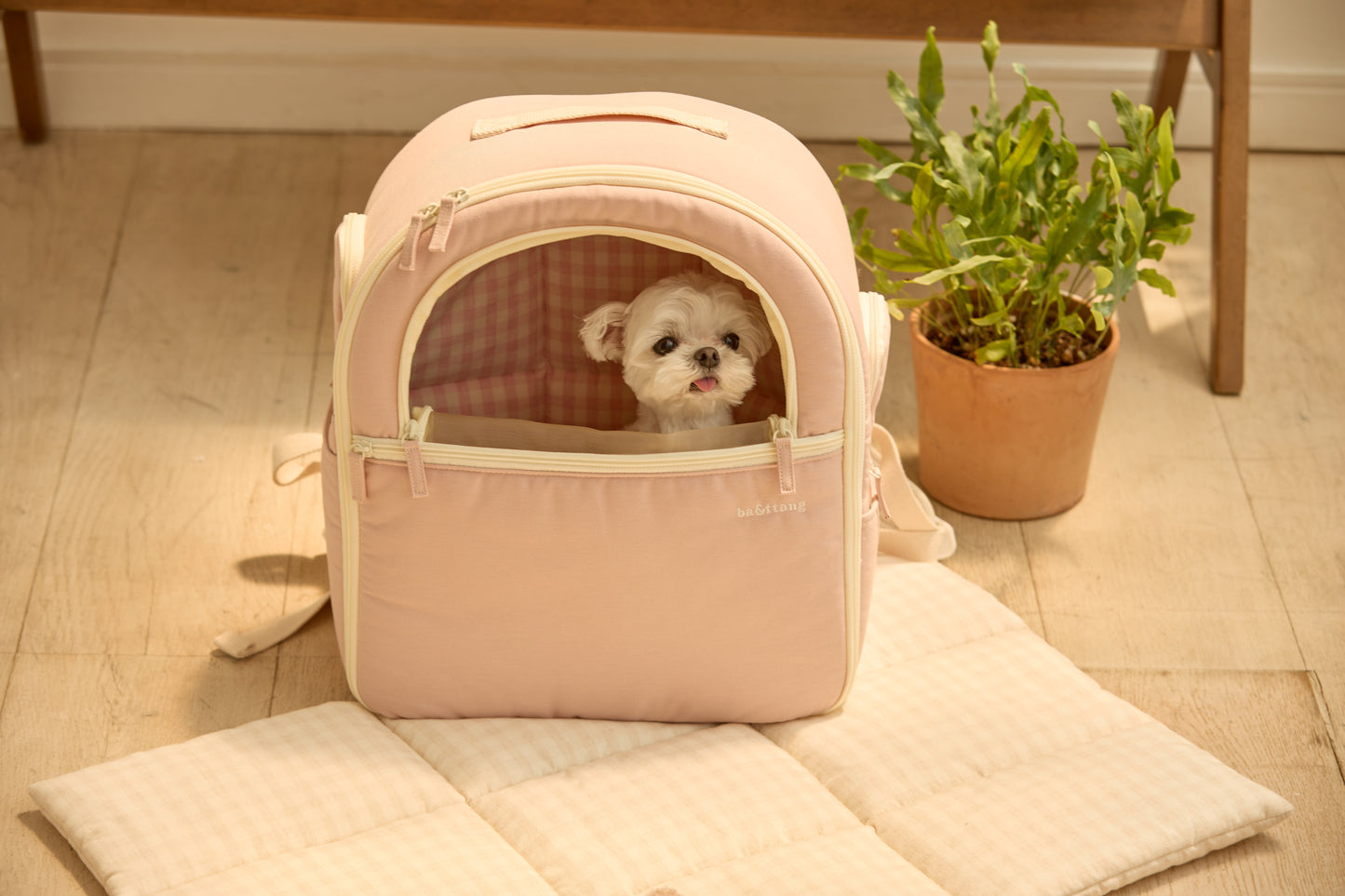 Ba-ttang soft curve backpack (pink)