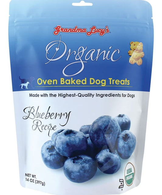 Grandma Lucy's Organic Blueberry Oven Baked Dog Treats 14OZ 有机蓝莓小熊饼干