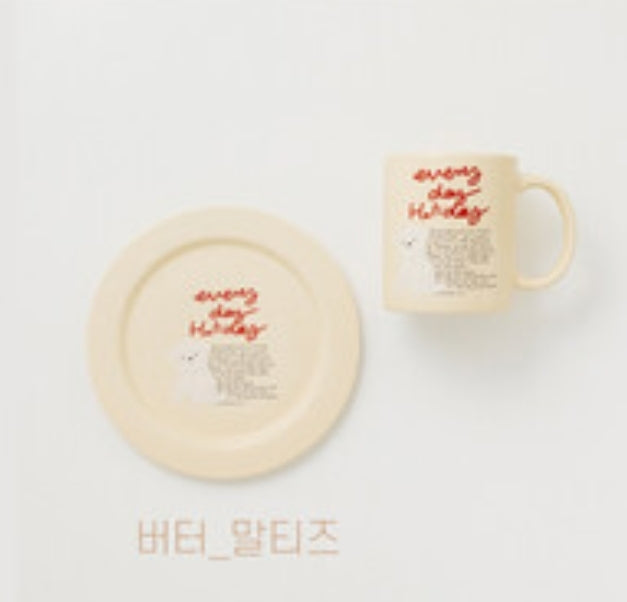 Momur [ weekend 8 ] mug plate set 'Maltese'