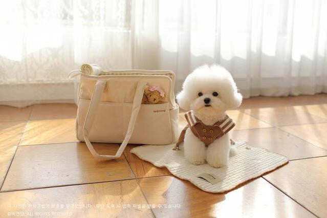 Check two in one shoulder bag Ivory M size