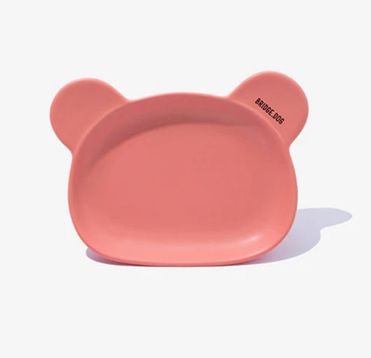 Bridge Dog BEAR DISH - CORAL PINK