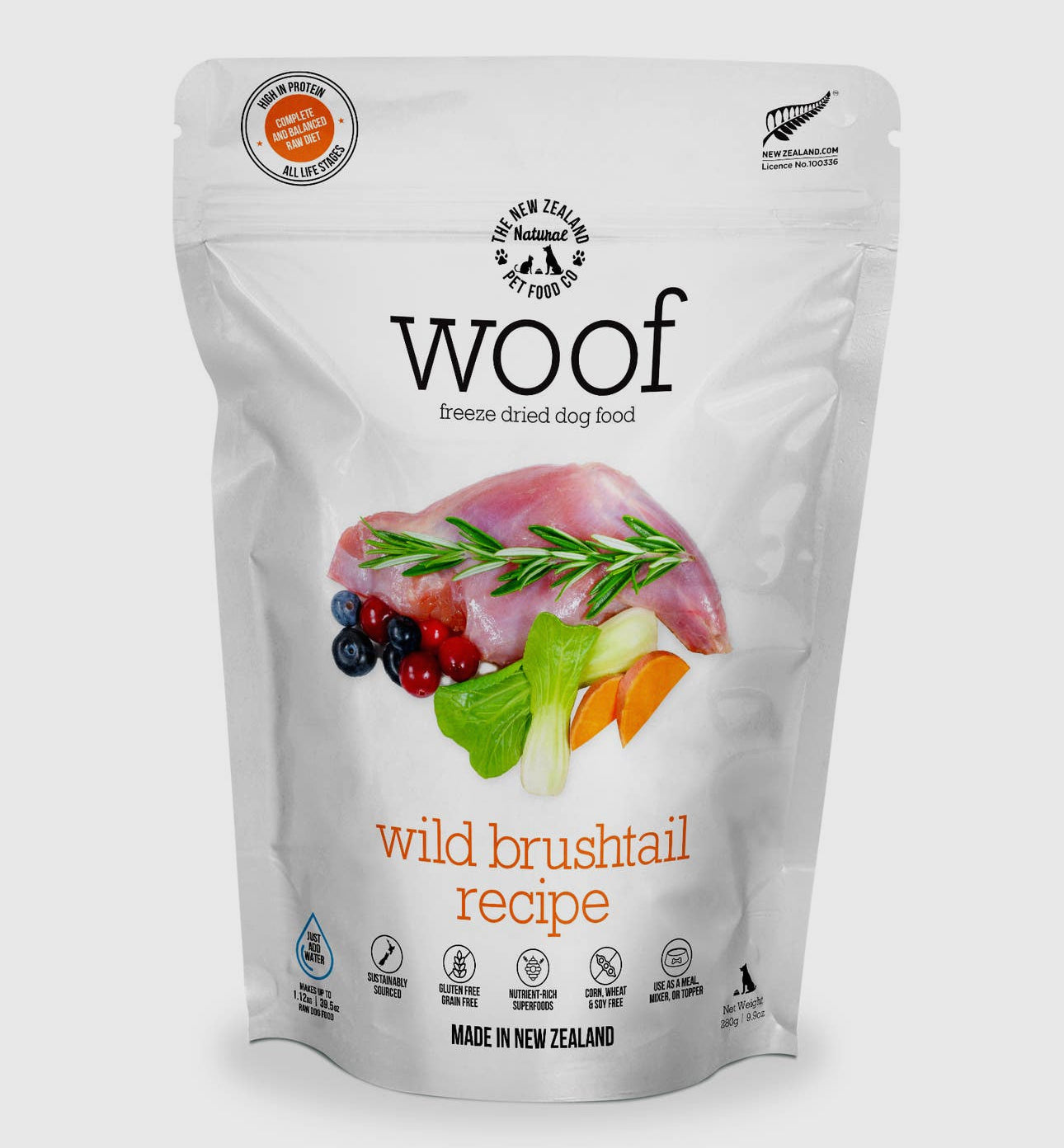 Woof Wild Brushtail Recipe Grain-Free Freeze-Dried Dog Treats