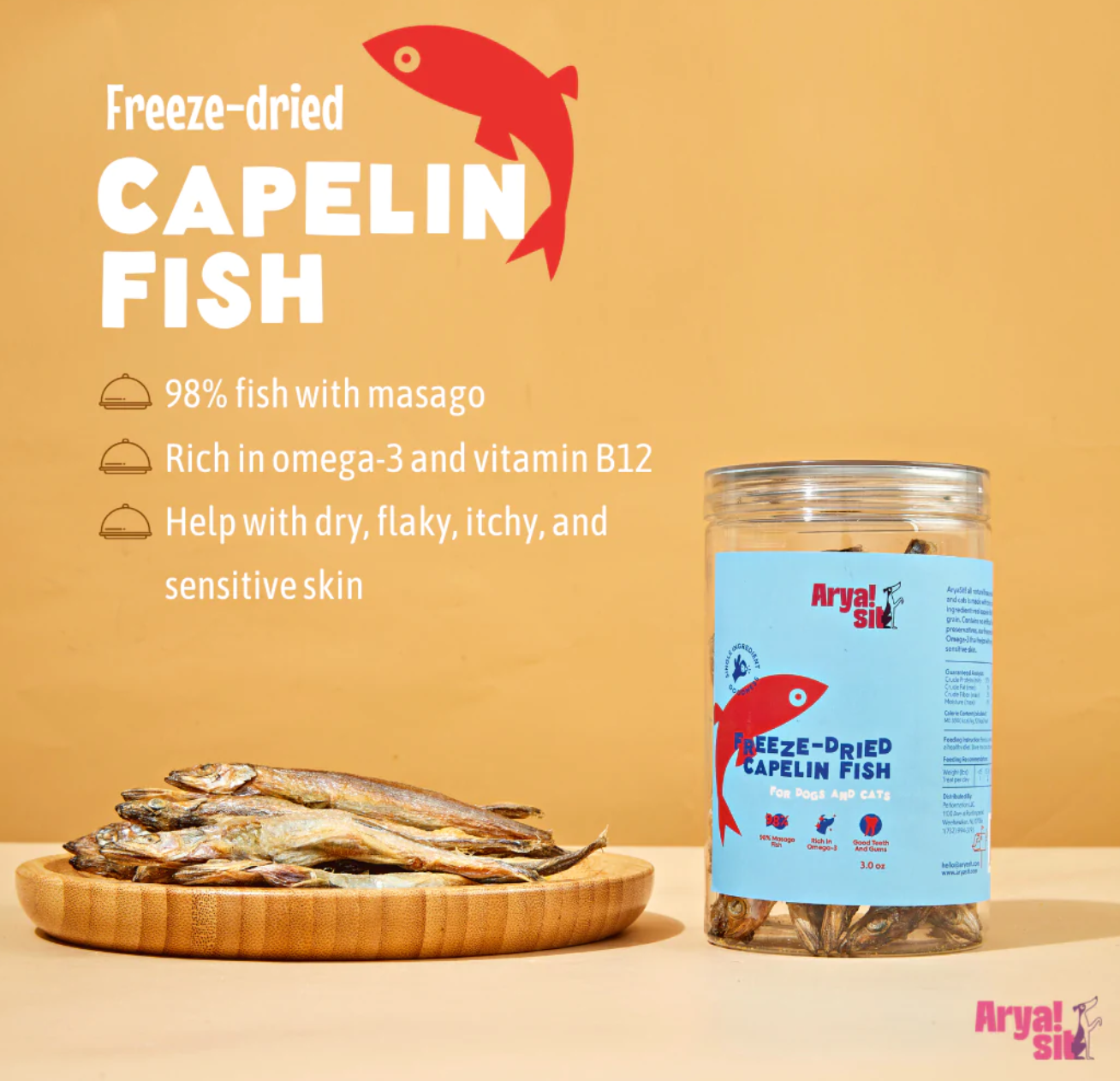 Freeze-Dried Capelin 4.0oz