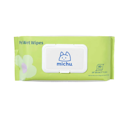 Michu Cotton Bubble Cat Wipes 80pc Pack